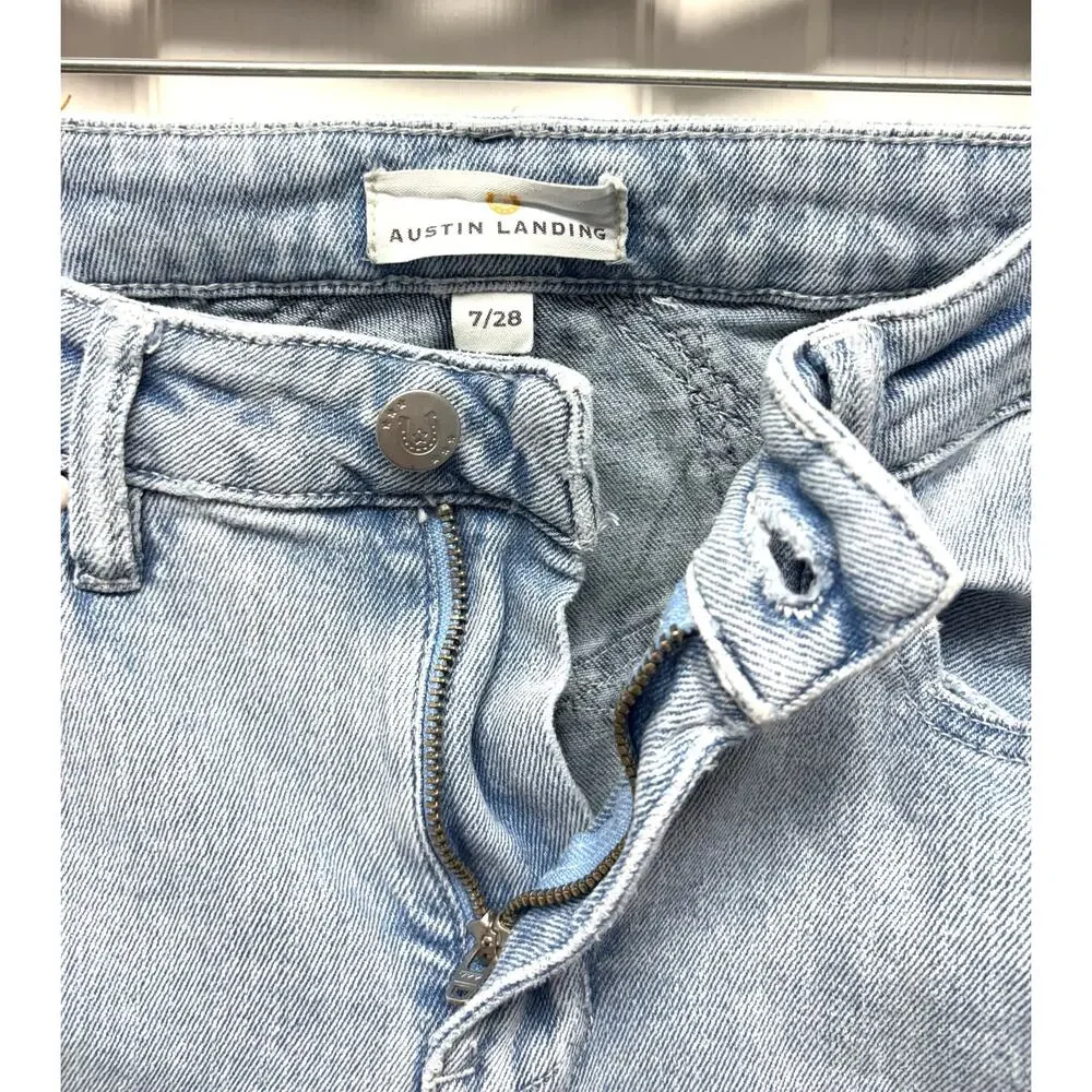 Austin Landing Jeans, Star Butt, Flared, Light Wash, Women's Size Junior 7